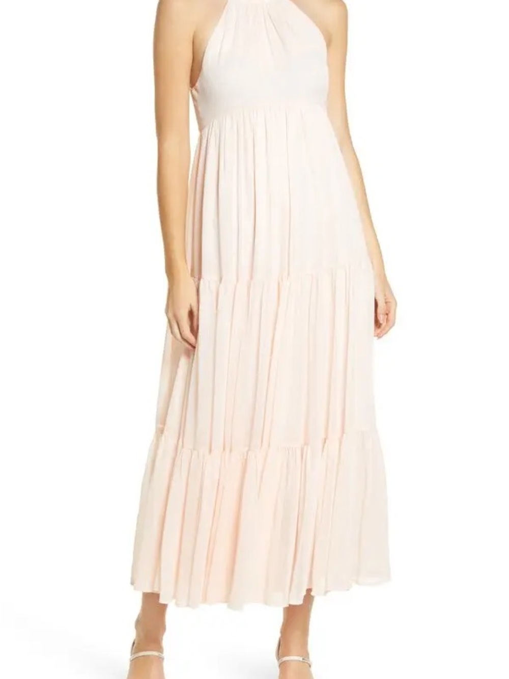 Chelsea28 Pale Pink Halter Maxi Dress